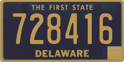 DE license plate 728416