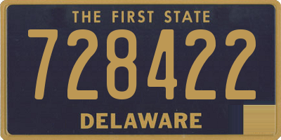 DE license plate 728422