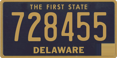 DE license plate 728455