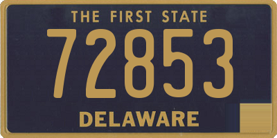 DE license plate 72853