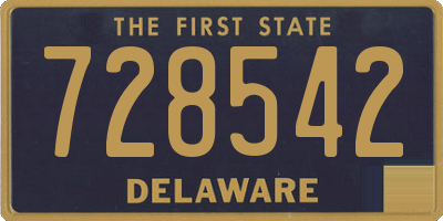 DE license plate 728542