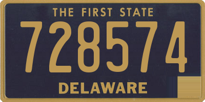 DE license plate 728574