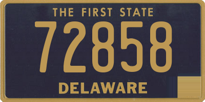 DE license plate 72858