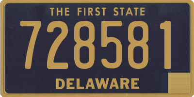 DE license plate 728581