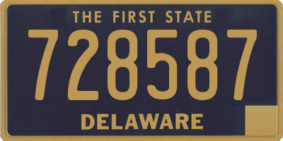 DE license plate 728587