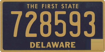 DE license plate 728593