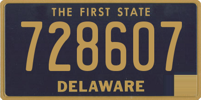 DE license plate 728607