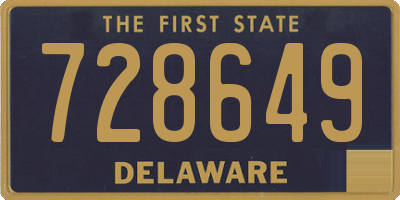 DE license plate 728649