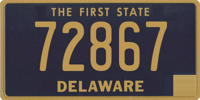 DE license plate 72867