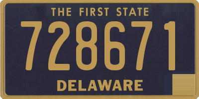 DE license plate 728671