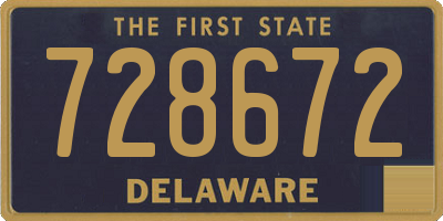 DE license plate 728672