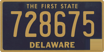 DE license plate 728675