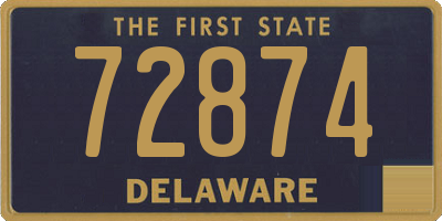 DE license plate 72874