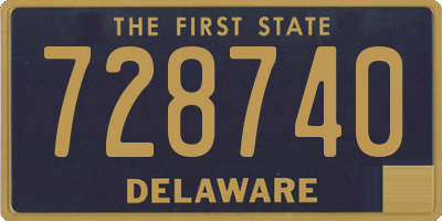 DE license plate 728740
