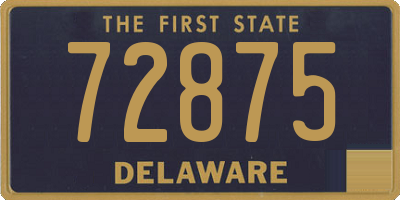 DE license plate 72875