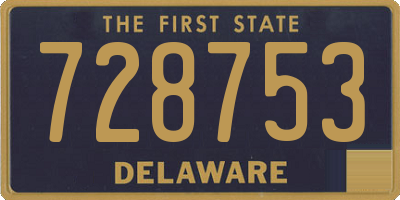 DE license plate 728753