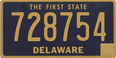 DE license plate 728754