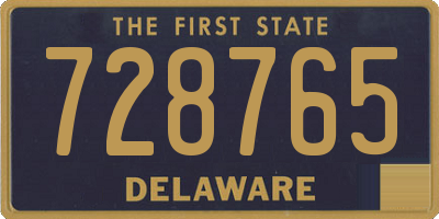 DE license plate 728765