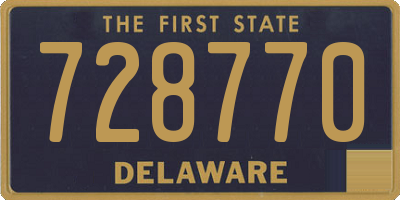DE license plate 728770