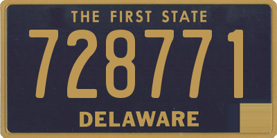 DE license plate 728771