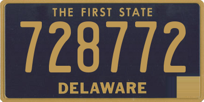 DE license plate 728772