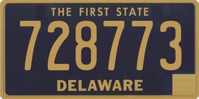 DE license plate 728773