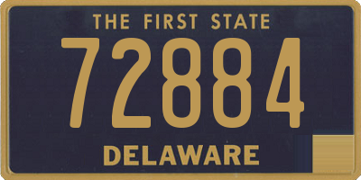 DE license plate 72884