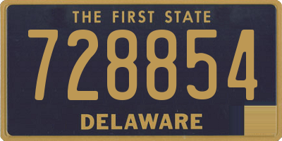 DE license plate 728854