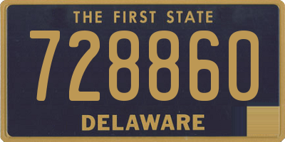DE license plate 728860