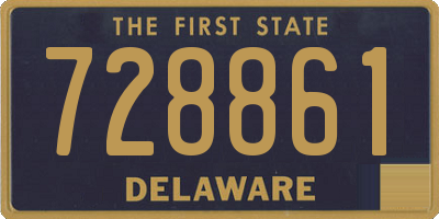 DE license plate 728861