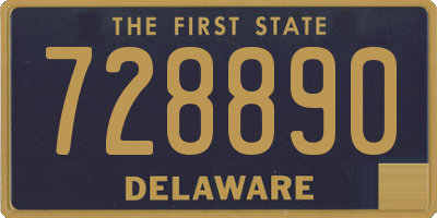 DE license plate 728890