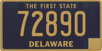 DE license plate 72890