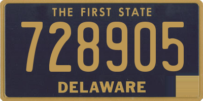 DE license plate 728905