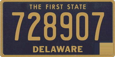 DE license plate 728907