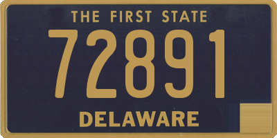 DE license plate 72891