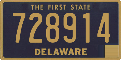 DE license plate 728914