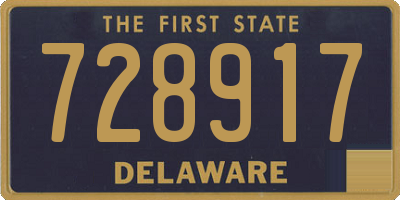 DE license plate 728917