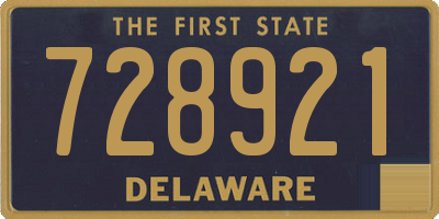 DE license plate 728921