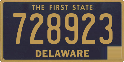 DE license plate 728923