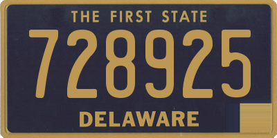 DE license plate 728925