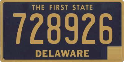 DE license plate 728926