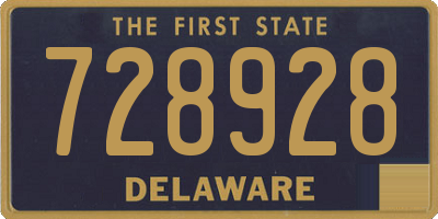 DE license plate 728928