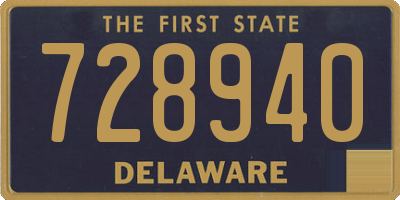 DE license plate 728940
