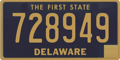 DE license plate 728949