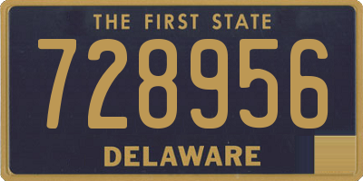 DE license plate 728956
