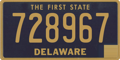 DE license plate 728967