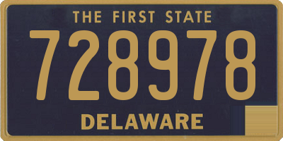 DE license plate 728978