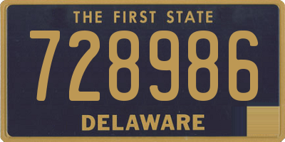 DE license plate 728986