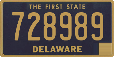 DE license plate 728989