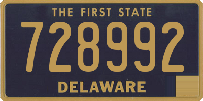 DE license plate 728992